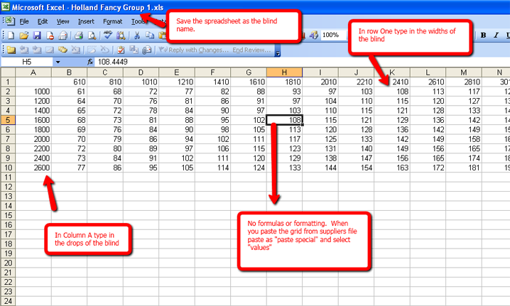 Drape and Blind software is flexible and allows you to import your own price grids.